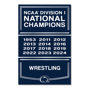 decal NCAA Division I National Champions 12 years Wrestling Penn State Athletic Logo